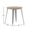 Merrick Lane Dryden Indoor/Outdoor Dining Table, 30" Round All Weather Poly Resin Top with Steel Base